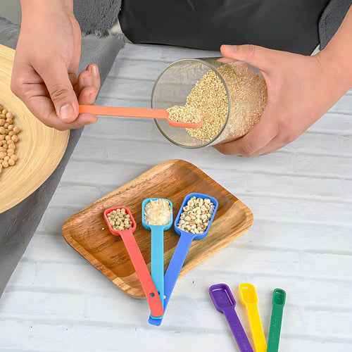 Color Plastic Measuring Cups Measuring Spoon Set With Scale 15-piece Set